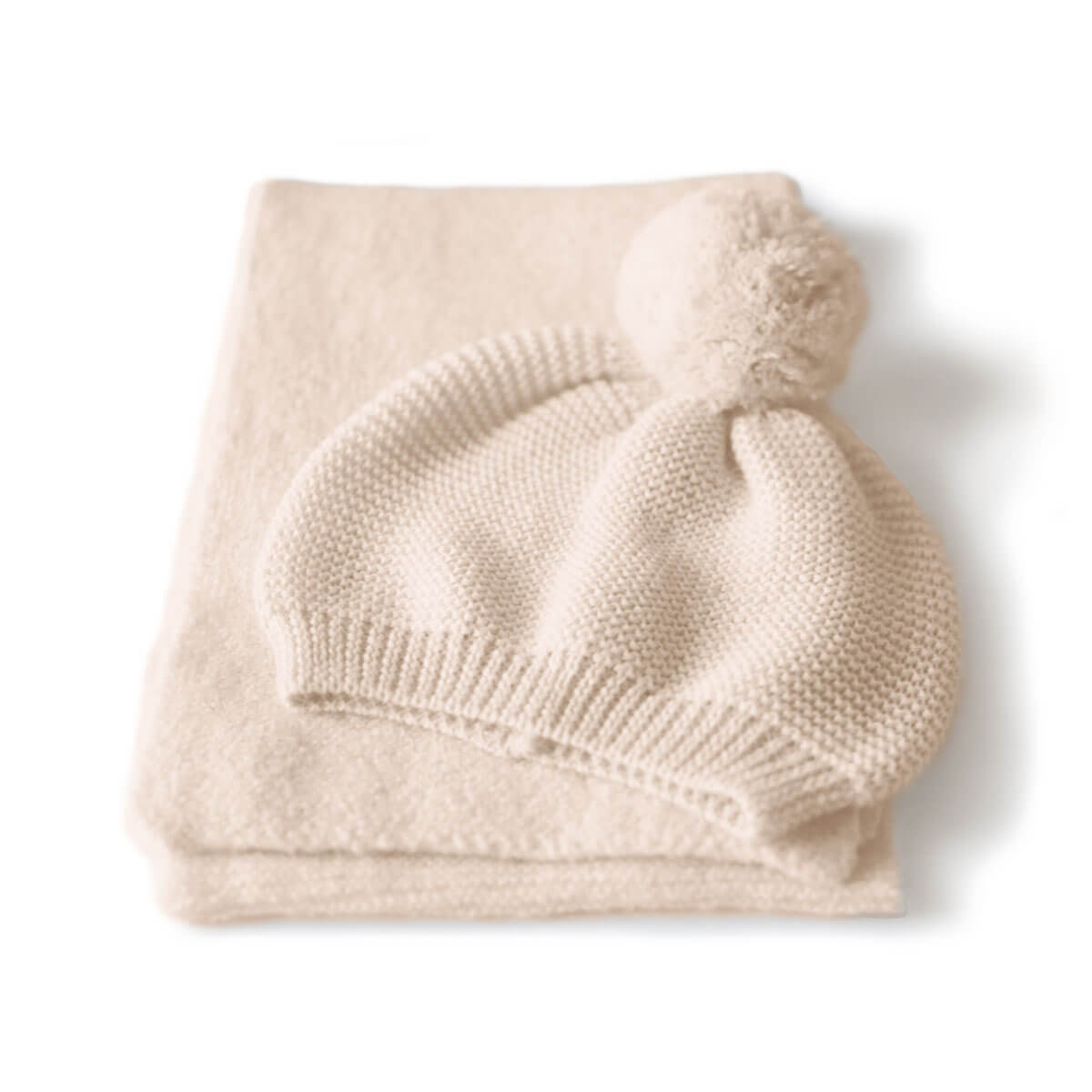 Coordinato Alpaca Baby Daily Nuvola bianco: cappello con pon pon + sciarpa - immagine 2